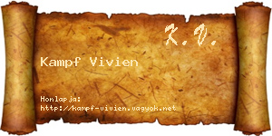 Kampf Vivien névjegykártya